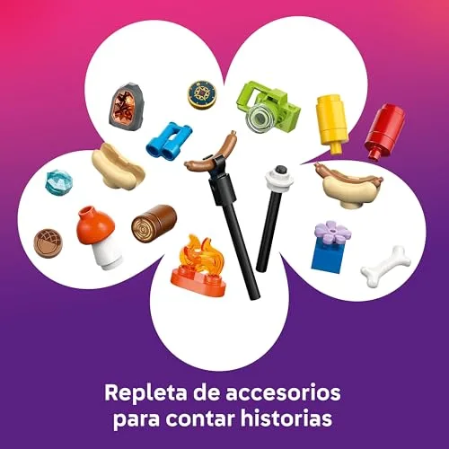 LEGO ▫️ Friends Aconchegante Cabana de Outono na Floresta – Casa de brincar em miniatura com 4 mini bonecas, 2 figuras de animais de estimação, animais e acessórios – Presente de aniversário para meninas a partir dos 9 anos – 42705 3