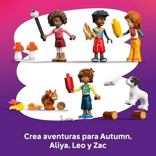 LEGO ▫️ Friends Aconchegante Cabana de Outono na Floresta – Casa de brincar em miniatura com 4 mini bonecas, 2 figuras de animais de estimação, animais e acessórios – Presente de aniversário para meninas a partir dos 9 anos – 42705 6