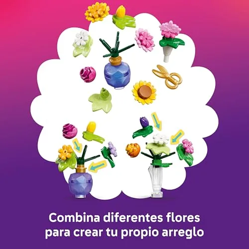 LEGO ▫️ Friends Florista Criativa – Loja de brinquedos em miniatura com flores artificiais, ramos, 2 mini bonecas, bicicleta e acessórios – Presente de aniversário para meninas a partir dos 7 anos – 42693 3