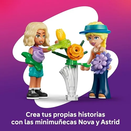 LEGO ▫️ Friends Florista Criativa – Loja de brinquedos em miniatura com flores artificiais, ramos, 2 mini bonecas, bicicleta e acessórios – Presente de aniversário para meninas a partir dos 7 anos – 42693 5