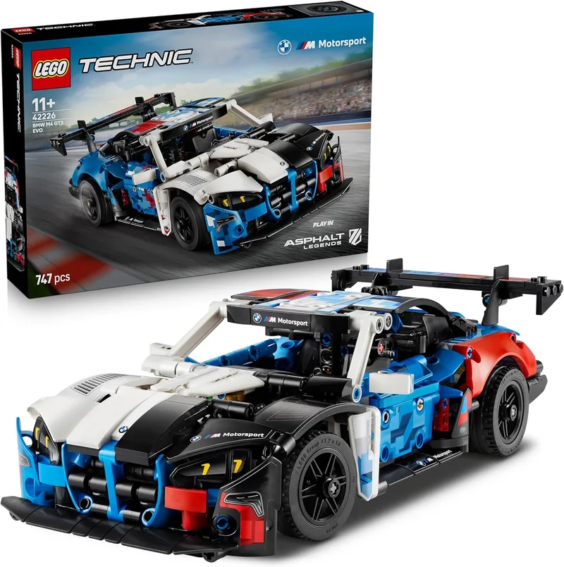 LEGO ▫️ Technic Carro de Corrida BMW M4 GT3 EVO de Brinquedo - Kit de Maquetes com Motor V6, Direção e Portas que se Abrem - Presente para Crianças a partir dos 11 Anos e Adolescentes - 42226