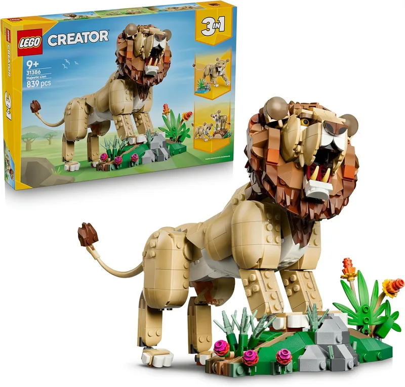 LEGO ▫️ Creator 3 em 1 Fauna Selvagem: Leão Majestoso 31386