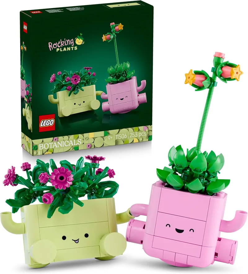 LEGO ▫️ Botanicals Plantas Dançarinas - Conjunto com 2 flores artificiais e vasos em tons pastel - Plantas de interior para decoração do quarto - Presente para meninas a partir dos 9 anos e adultos - 11506