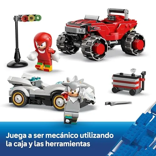 LEGO ▫️ Sonic The Hedgehog: Carro do Silver vs. Monster Truck do Knuckles 77118 3