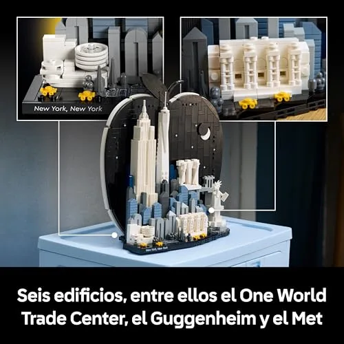 LEGO ▫️ Architecture Cidade de Nova Iorque: A Grande Maçã – Maquete em miniatura – Decoração para estante com a Estátua da Liberdade e o Empire State – Presente para os amantes de viagens – 21066 5