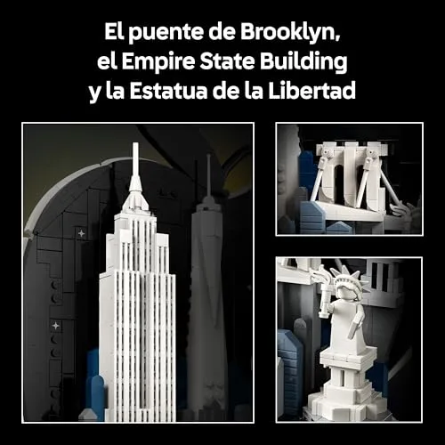 LEGO ▫️ Architecture Cidade de Nova Iorque: A Grande Maçã – Maquete em miniatura – Decoração para estante com a Estátua da Liberdade e o Empire State – Presente para os amantes de viagens – 21066 6