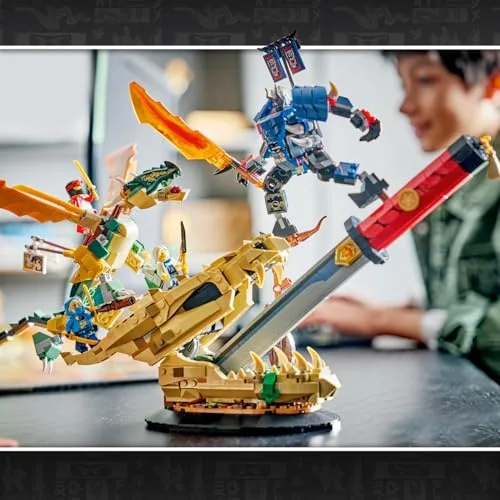 LEGO ▫️ Ninjago: Batalha na Espada do Dragão – Figuras de dragões e mecas – 4 minifiguras com katanas de brincar – Decoração para o quarto – Presente para crianças a partir dos 9 anos e fãs – 71871 5
