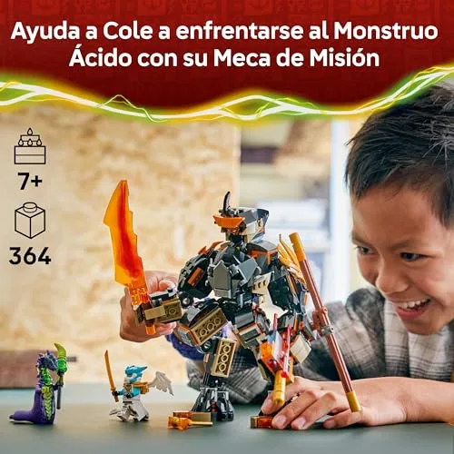 LEGO ▫️ Ninjago: Meca de Missão do Cole e do Zane Dragão - Figura de ação, 3 minifiguras com armas da Ninja Inc. e espadas de brincar - Presente de aniversário para crianças a partir dos 7 anos e fãs da série - 71854 2