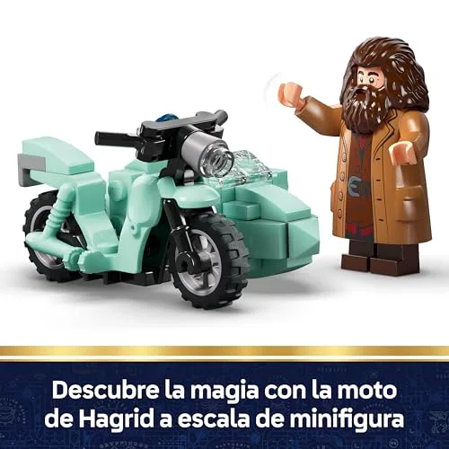 LEGO ▫️ Harry Potter: Hagrid e Harry – Fuga de Privet Drive – Moto de brincar com 4 minifiguras, incluindo Comensais da Morte e maquete da rua – Presente para meninos e meninas a partir dos 8 anos – 76459 3