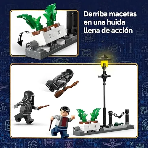 LEGO ▫️ Harry Potter: Hagrid e Harry – Fuga de Privet Drive – Moto de brincar com 4 minifiguras, incluindo Comensais da Morte e maquete da rua – Presente para meninos e meninas a partir dos 8 anos – 76459 5