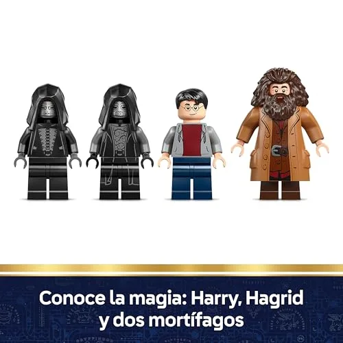 LEGO ▫️ Harry Potter: Hagrid e Harry – Fuga de Privet Drive – Moto de brincar com 4 minifiguras, incluindo Comensais da Morte e maquete da rua – Presente para meninos e meninas a partir dos 8 anos – 76459 6