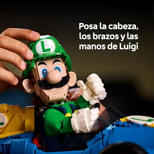 LEGO ▫️ Mario Kart: Luigi e Mach 8 - Figura articulada de personagem da Nintendo Super Mario e modelo de carro para adultos - Artigos colecionáveis - Presente para jogadores e fãs - 72050 4