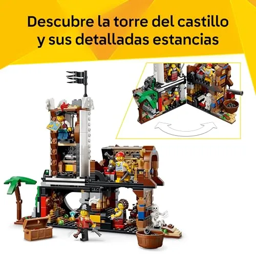 LEGO ▫️ Creator 3 em 1: Barco Pirata Clássico – Maquete transformável em castelo ou em dois barcos gémeos – Decoração para o quarto – Presente de aniversário para meninos e meninas a partir dos 9 anos – 31387 6