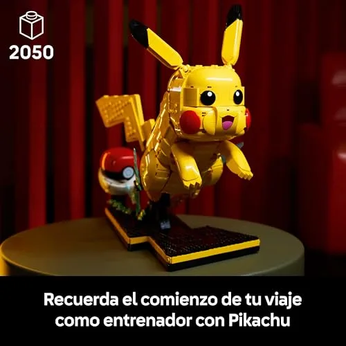 LEGO ▫️ Pokémon Pikachu e Poké Ball - Modelos para montar para adultos - Figura articulada de anime com base de exposição - Decoração de secretária para gamers - Presente colecionável - 72152 3