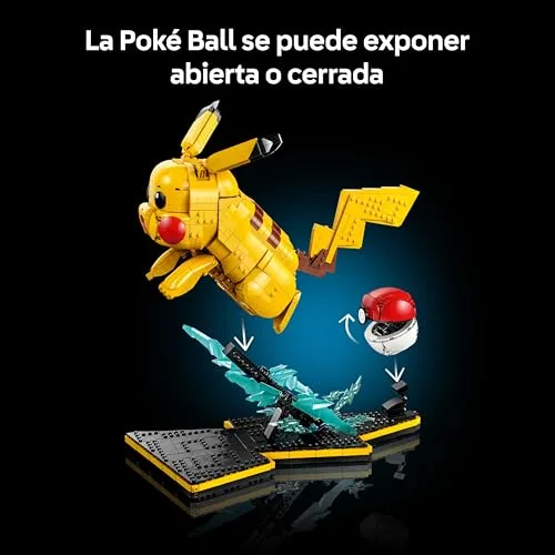 LEGO ▫️ Pokémon Pikachu e Poké Ball - Modelos para montar para adultos - Figura articulada de anime com base de exposição - Decoração de secretária para gamers - Presente colecionável - 72152 5