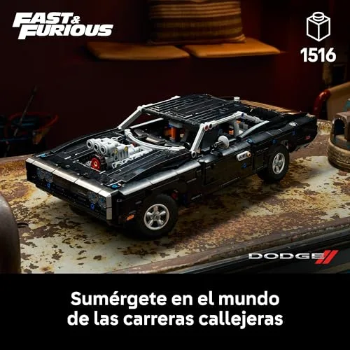 LEGO ▫️ Technic Dodge Charger R/T de Velozes e Furiosos - Kit de Maquetes para Adultos - Conjunto STEM colecionável com motor V8 e suspensão - Presente para homens e mulheres fãs do filme - 42231 2