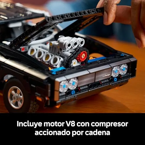 LEGO ▫️ Technic Dodge Charger R/T de Velozes e Furiosos - Kit de Maquetes para Adultos - Conjunto STEM colecionável com motor V8 e suspensão - Presente para homens e mulheres fãs do filme - 42231 4