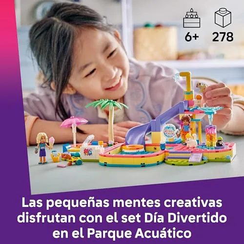 LEGO ▫️ Friends Dia Divertido no Parque Aquático – Brinquedo em miniatura com escorrega, 2 mini bonecas, 4 figuras de animais e acessórios para animais de estimação – Presente de aniversário para meninas a partir dos 6 anos – 42676 2