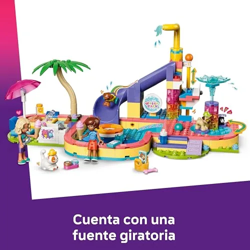 LEGO ▫️ Friends Dia Divertido no Parque Aquático – Brinquedo em miniatura com escorrega, 2 mini bonecas, 4 figuras de animais e acessórios para animais de estimação – Presente de aniversário para meninas a partir dos 6 anos – 42676 4