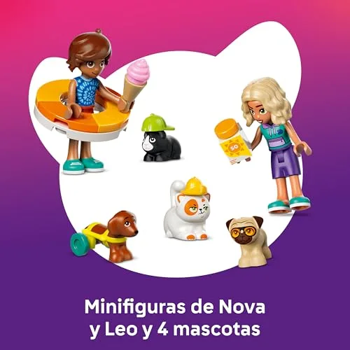 LEGO ▫️ Friends Dia Divertido no Parque Aquático – Brinquedo em miniatura com escorrega, 2 mini bonecas, 4 figuras de animais e acessórios para animais de estimação – Presente de aniversário para meninas a partir dos 6 anos – 42676 5