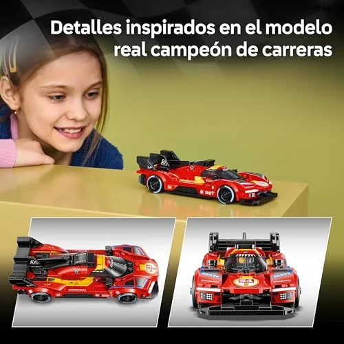 LEGO ▫️ Speed Champions Ferrari 499P Carro de Corrida de Brinquedo - Kit de Maquetes com Minifigura de Piloto Colecionável - Produtos Desportivos - Presente para Crianças a partir dos 9 Anos e Fãs - 77261 3