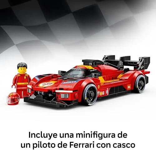 LEGO ▫️ Speed Champions Ferrari 499P Carro de Corrida de Brinquedo - Kit de Maquetes com Minifigura de Piloto Colecionável - Produtos Desportivos - Presente para Crianças a partir dos 9 Anos e Fãs - 77261 5