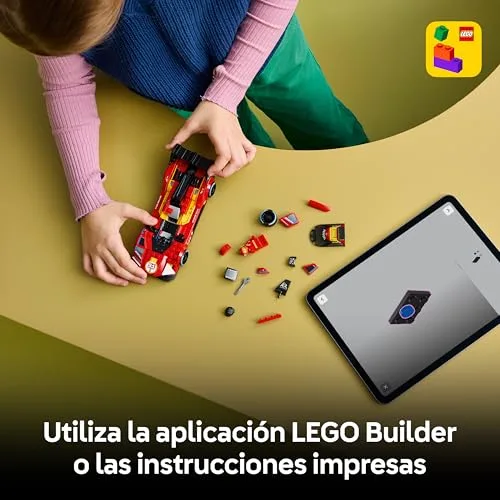 LEGO ▫️ Speed Champions Ferrari 499P Carro de Corrida de Brinquedo - Kit de Maquetes com Minifigura de Piloto Colecionável - Produtos Desportivos - Presente para Crianças a partir dos 9 Anos e Fãs - 77261 6