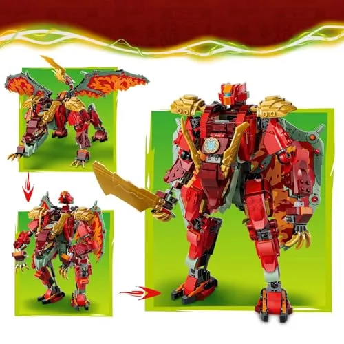 LEGO ▫️ Ninjago Dragão Mecânico Transformável de Wyldfyre 71868 3