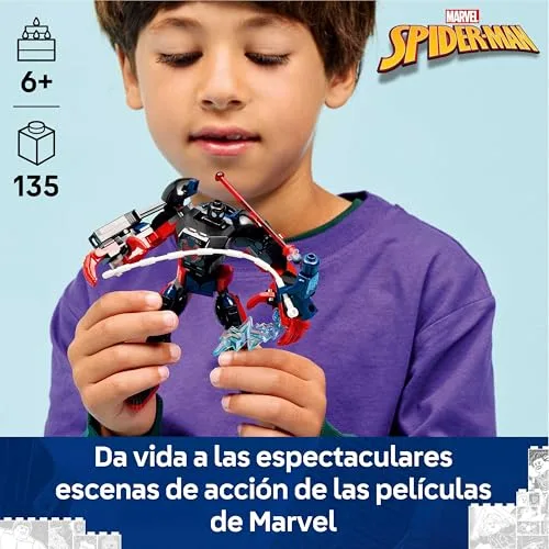 LEGO ▫️ Marvel: Armadura Robótica de Miles Morales vs. Spider-Man 2099 - Super-heróis de Brinquedo - Figura de Ação, 2 Minifiguras e Raios de Energia Aracnídea - Presente para crianças a partir dos 6 anos - 76337 2