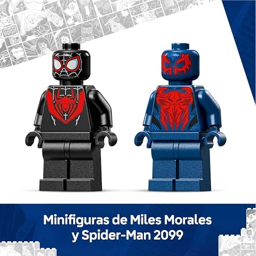 LEGO ▫️ Marvel: Armadura Robótica de Miles Morales vs. Spider-Man 2099 - Super-heróis de Brinquedo - Figura de Ação, 2 Minifiguras e Raios de Energia Aracnídea - Presente para crianças a partir dos 6 anos - 76337 4