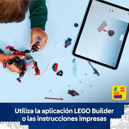 LEGO ▫️ Marvel: Armadura Robótica de Miles Morales vs. Spider-Man 2099 - Super-heróis de Brinquedo - Figura de Ação, 2 Minifiguras e Raios de Energia Aracnídea - Presente para crianças a partir dos 6 anos - 76337 5