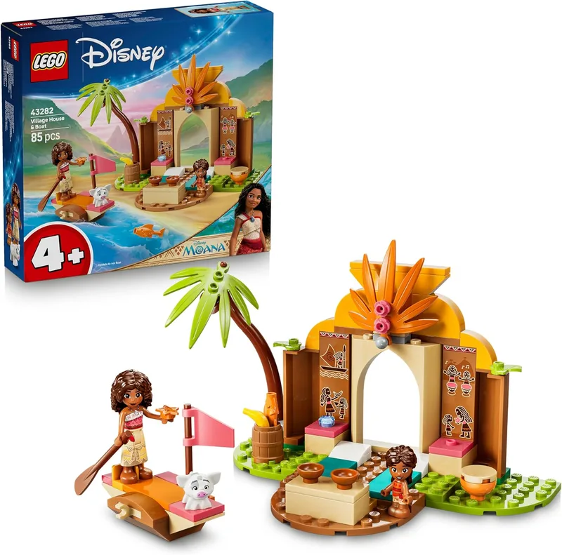LEGO ▫️ Disney Princess Casa da Aldeia e Barco 43282