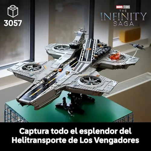 LEGO ▫️ Helitransporte da S.H.I.E.L.D. da Marvel – Kit de construção para adultos: porta-aviões – 6 minifiguras, incluindo o Capitão América e o Nick Fury – Decoração para a estante – Ideia para presente 76354 2