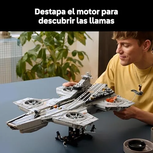 LEGO ▫️ Helitransporte da S.H.I.E.L.D. da Marvel – Kit de construção para adultos: porta-aviões – 6 minifiguras, incluindo o Capitão América e o Nick Fury – Decoração para a estante – Ideia para presente 76354 3