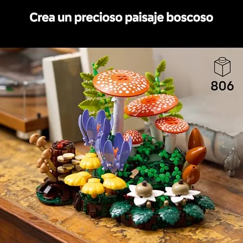 LEGO ▫️ Botanicals Cogumelos da Floresta – Kit de construção com plantas artificiais: cogumelos vermelhos e flores artificiais – Decoração para a sala e o quarto – Presente de artesanato para adultos – 11505 2