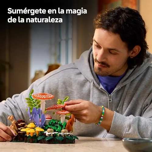 LEGO ▫️ Botanicals Cogumelos da Floresta – Kit de construção com plantas artificiais: cogumelos vermelhos e flores artificiais – Decoração para a sala e o quarto – Presente de artesanato para adultos – 11505 3