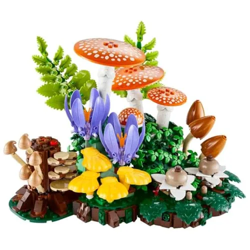 LEGO ▫️ Botanicals Cogumelos da Floresta – Kit de construção com plantas artificiais: cogumelos vermelhos e flores artificiais – Decoração para a sala e o quarto – Presente de artesanato para adultos – 11505 4