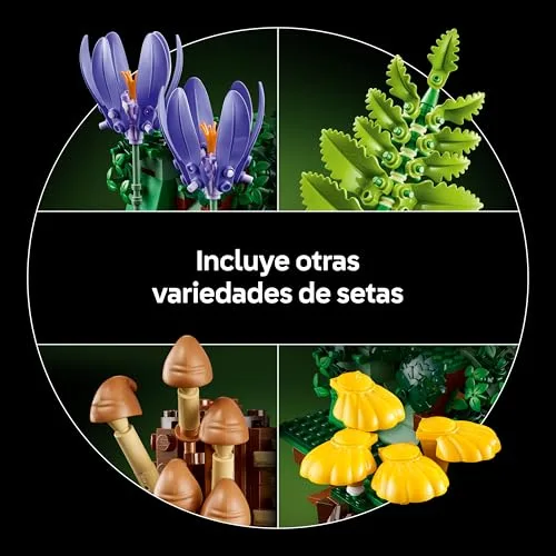 LEGO ▫️ Botanicals Cogumelos da Floresta – Kit de construção com plantas artificiais: cogumelos vermelhos e flores artificiais – Decoração para a sala e o quarto – Presente de artesanato para adultos – 11505 6