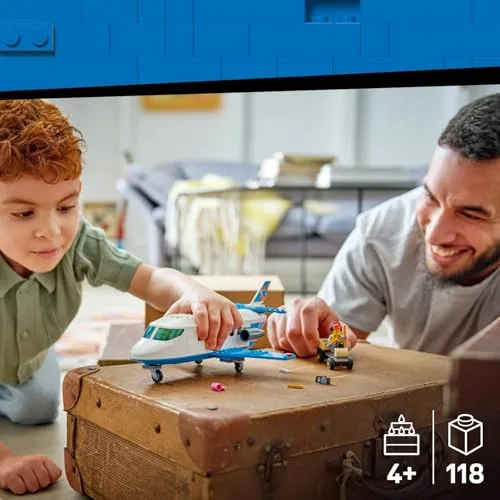 LEGO ▫️ City Avião de Passageiros de Brinquedo – Kit de Maquetes com 4 Minifiguras, incluindo Piloto e Acessórios para Brincadeiras de Viagem – Conjunto Educativo – Presente de Aniversário para Crianças a partir dos 4 anos – 60492 3