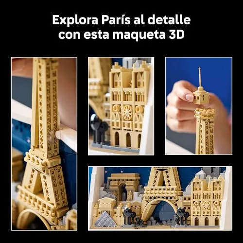 LEGO ▫️ Architecture Paris: Cidade do Amor - Maquete 3D em miniatura para adultos - Decoração de parede para a casa com ícones parisienses, incluindo a Torre Eiffel e a Notre Dame - Presente para viajantes 21064 6