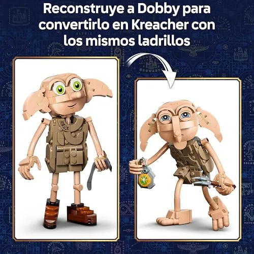 LEGO ▫️ Harry Potter 2 em 1: Dobby, o Elfo – Brinquedo Grátis – Kit de construção transformável numa figura do Kreacher – Decoração para o quarto – Presente para meninas, meninos e fãs a partir dos 8 anos – 76469 5