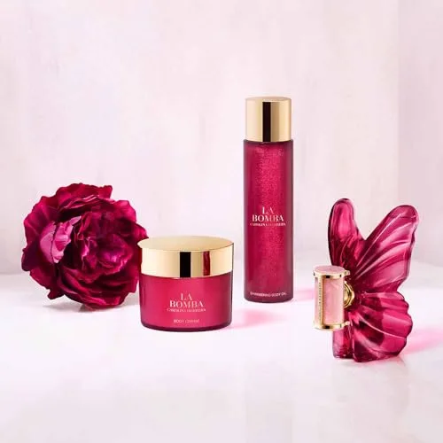 CAROLINA HERRERA ▫️ Creme corporal de luxo La Bomba, 200 ml, hidratação intensiva numa embalagem elegante com detalhes dourados 5