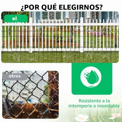 SWAWIS ▫️ 12 peças de vedação de jardim para exterior, 42 x 31 cm, metálica e decorativa 5