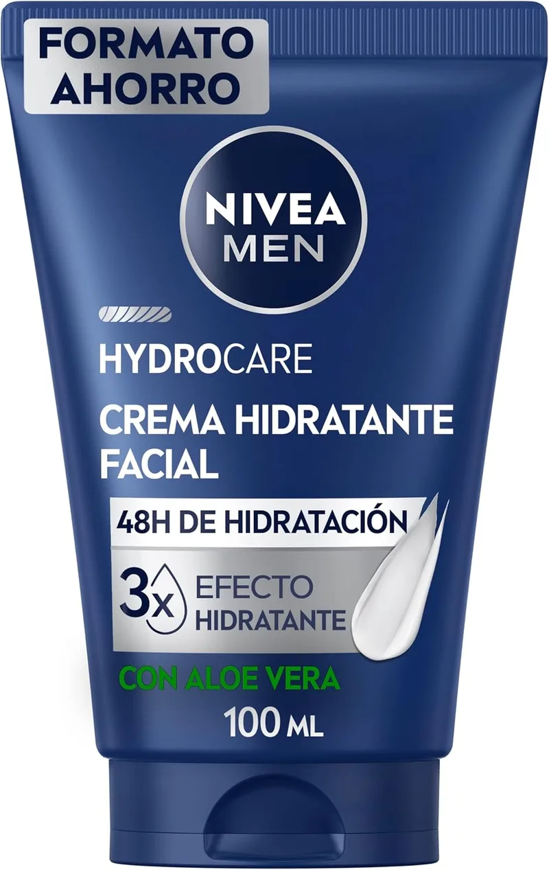 NIVEA MEN ▫️ Hydrocare XXL - Creme Hidratante para o Rosto - Cuidado facial para homem - Hidratação 48h - Com Aloé Vera e Provitamina B5-3x Efeito Hidratante - Todos os tipos de pele - 100 ml