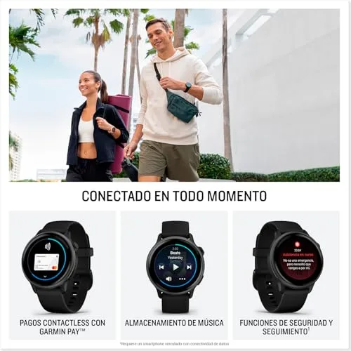 Garmin ▫️ Vívoactive 6, smartwatch com GPS, branco-rosa 4