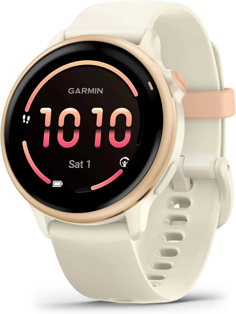 Garmin ▫️ Vívoactive 6, smartwatch com GPS, branco-rosa