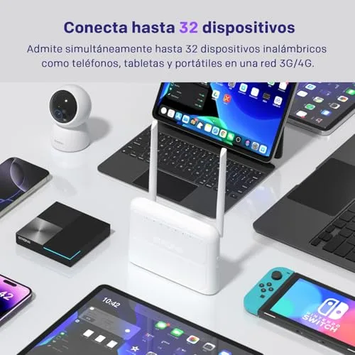 Strong ▫️ Router Wi-Fi N300 Mbps 4G com cartão SIM, rede 4G Cat4 LTE, antenas externas fixas, portas WAN/LAN de 100 Mbps, router com cartão SIM, Plug and Play, rede segura (4GROUTER360) 5