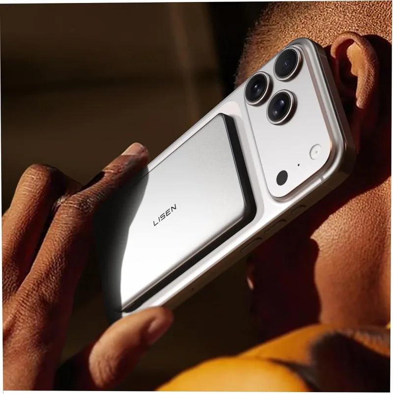 LISEN ▫️ Magsafe Powerbank, Slim Powerbank, Magsafe Bateria externa 5000mAh Carregador sem fio leve e USB-C PD 22.5W Compatível com Xiaomi 17 Ultra