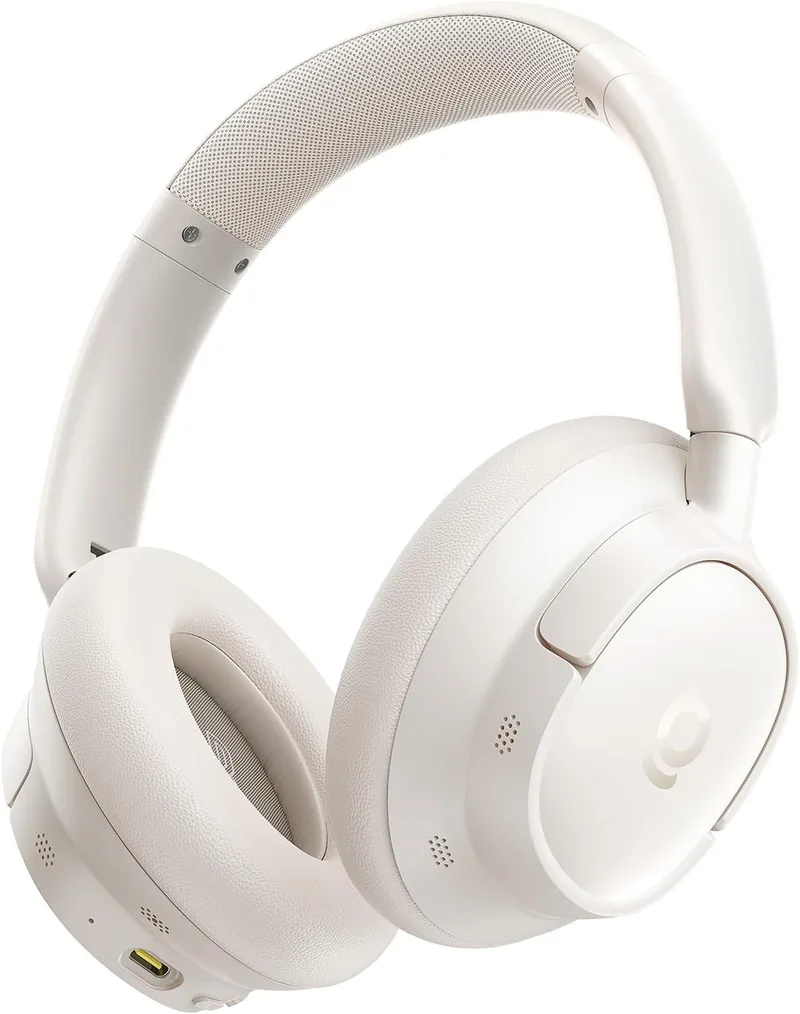 Baseus ▫️ EH10 NC - Auscultadores Bluetooth híbridos com isolamento ativo de ruído de -45 dB com áudio de alta resolução e LDAC e microfone 5 AI, 80 horas de reprodução, Bluetooth 6.0, luz LED branca, Bluetooth 6.0