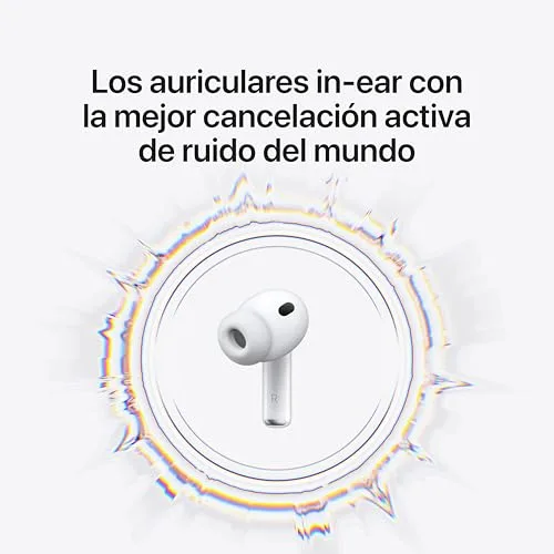 Apple ▫️ AirPods Pro 3: Auscultadores sem fios com cancelamento ativo de ruído, medição da frequência cardíaca, Bluetooth, Áudio Espacial, som de alta fidelidade e carregamento por USB-C 2